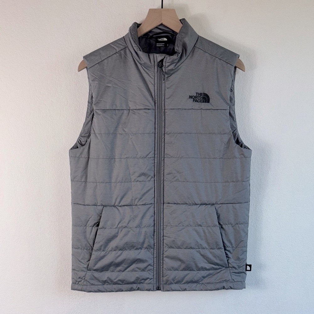 The North Face Men's Bombay Light Grey Zip Lightweight Puffer Vest Sz S